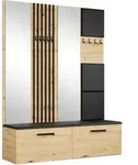 Masseno Garderobenschrank, Eiche Artisan, Holzwerkstoff, 4 F&auml;cher,...