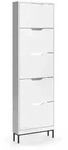 Vicco Schuhkipper, Wei&szlig;, Holzwerkstoff, 5 Schubladen, Rechteckig, 59x192x17 cm,