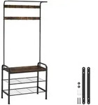 tectake Garderobenst&auml;nder, Rost, Textil, 36x184x73.5 cm, Garderobe,