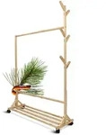 Deluke Garderobe, Braun, Holz, Echtholz,Eiche, 100x155x35 cm, Garderobe,