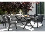 Mr. Deko Gartenm&ouml;bel-Set, Grau, Metall, Gartenm&ouml;bel, Gartenm&ouml;bel-Sets