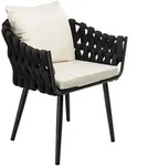 CLP Gartenstuhl, Creme, Metall, 61x77x60 cm, Gartenm&ouml;bel, Gartenst&uuml;hle,