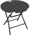 Outsunny Gartentisch,, Dunkelgrau, Metall, 80x73x80 cm, Gartenm&ouml;bel, Gartentische,