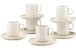 Creatable Tassenset Uno Offwhite, Wei&szlig;, Keramik, 12-teilig, Kaffee & Tee,...