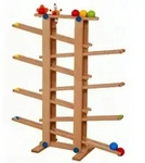 Coemo Kugelbahn, Natur, Holz, 26x70 cm, unisex, Spielzeug, Holzspielzeug
