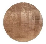 Tulup Glasplatte, Braun, Glas, Rund, 100x100x0.4 cm, Kleinm&ouml;bel, Kamine &...