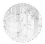 Tulup Glasplatte, Wei&szlig;, Glas, Rund, 50x50x0.4 cm, Kleinm&ouml;bel, Kamine &...