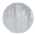 Tulup Glasplatte, Grau, Glas, Rund, 60x60x0.4 cm, Kleinm&ouml;bel, Kamine &...