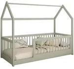 Mirjan24 Hausbett, Olivgr&uuml;n, Holz, Rechteckig, 80x180 cm, Kinderzimmer &