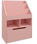 Homcom Kinder, Rosa, Holzwerkstoff, Nachbildung, 3 F&auml;cher, 1 Schubladen,...