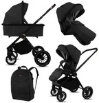 BabyLux Kinderwagen, Schwarz, Textil, 58x100 cm, Baby on Tour, Kinderwagen,