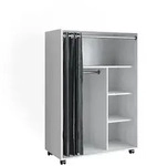 Vicco Kleiderschrank, Wei&szlig;, Holzwerkstoff, 5 F&auml;cher, Rechteckig, 100x146.6x50...