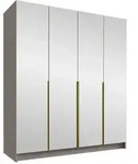 Mirjan24 Kleiderschrank, Kaschmir, Gold, Holzwerkstoff, 9 F&auml;cher, Rechteckig,