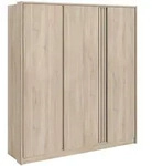 Kleiderschrank, Braun, Holzwerkstoff, 80x200x120 cm, Schlafzimmer, Kleiderschr&auml;nke