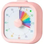 Relaxdays Timer, Pink, Kunststoff, 9x9x4.5 cm, Dekoration, Uhren, Wecker
