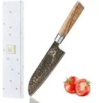 Zayiko Santoku-Messer, Ahorn, Holz, Metall, Echtholz, 30 cm, Kochen,...
