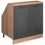 Vicco Dachschr&auml;genschrank, Anthrazit, Eiche, Holzwerkstoff, 1 F&auml;cher,...