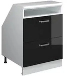 Vicco Dachschr&auml;genschrank, Schwarz Hochglanz, Wei&szlig;, Holzwerkstoff, 1 F&auml;cher,...