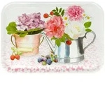Lashuma Tablett, Rosa, Kunststoff, Floral, Rechteckig, 26x2x38 cm,...
