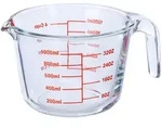 Relaxdays Messbecher, Transparent, Glas, Backen, Backhelfer, Messbecher