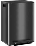 Homcom M&uuml;lleimer, Schwarz, Metall, 37.5x66.8x47.7 cm, K&uuml;chen, K&uuml;chenausstattung,