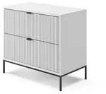 Vicco Nachttisch, Wei&szlig;, Holzwerkstoff, Rechteckig,Rechteckig, 66x60x36 cm,