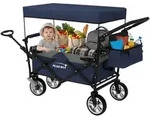 Hauki Bollerwagen, Blau, Metall, Rechteckig, 56x99x196 cm, Gartenzubeh&ouml;r,