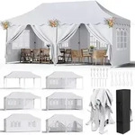 Faltpavillon, Wei&szlig;, Textil, 300x310x600 cm, Sonnenschutz & Sichtschutz,...