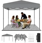Faltpavillon, Grau, Textil, 300x260x300 cm, Sonnenschutz & Sichtschutz,...