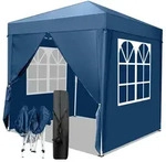 Faltpavillon, Blau, Textil, 200x245x200 cm, Sonnenschutz & Sichtschutz,...