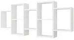 Mirjan24 Wandregal, Wei&szlig;, Holzwerkstoff, Rechteckig, 161x65x18 cm, Wohnzimmer,