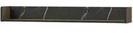 Bettso Wandregal, Schwarz, Walnuss, Holzwerkstoff, 120x14x21 cm, Wohnzimmer, Regale,