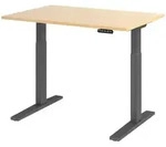 b&uuml;m&ouml; Schreibtisch, Ahorn, Graphit, Holzwerkstoff, Nachbildung,Ahorn, Rechteckig,