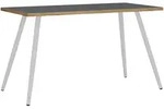 P & B Schreibtisch, Anthrazit, Honigeiche, Metall, Holzwerkstoff, rechteckig,