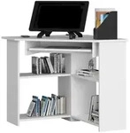 Raumhirsch Furniture Schreibtisch, Wei&szlig;, Holzwerkstoff, Dreieckig, 50x74x135 cm,