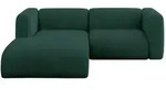 Altdecor Ecksofa, Dunkelgr&uuml;n, Kunststoff, 2-Sitzer, 227x179 cm, Wohnzimmer, Sofas &