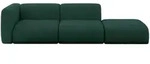 Altdecor Sofa, Dunkelgr&uuml;n, Kunststoff, 3-Sitzer, L-Form, 296x70x89 cm, Wohnzimmer,