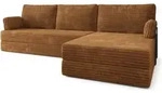 Masseno Ecksofa, Orange, Textil, 4-Sitzer, L-Form, 270x160 cm, Wohnzimmer, Sofas &