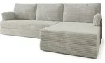 Masseno Ecksofa, Hellgrau, Textil, 4-Sitzer, L-Form, 270x160 cm, Wohnzimmer, Sofas &