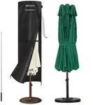 Ampelschirm, Gr&uuml;n, Textil, 67x230x230 cm, Sonnenschutz & Sichtschutz, Sonnenschirme,