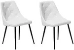 Beliani Esszimmerstuhl, Wei&szlig;, Metall, 1-Sitzer, 49x81x59 cm, Esszimmer,...