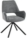 Beautysofa Drehstuhl, Dunkelgrau, Metall, 58x86x60 cm, Arbeitszimmer,...