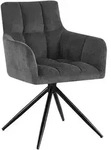 CLP Armlehnenstuhl, Grau, Metall, 59x87x59 cm, Esszimmer, St&uuml;hle, Esszimmerst&uuml;hle,