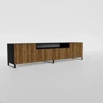Masseno Lowboard, Schwarz, Eiche, Holzwerkstoff, 200x41x40 cm, Wohnzimmer,