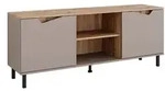 Vicco Lowboard, Greige, Eiche Artisan, Holzwerkstoff, 4 F&auml;cher, Rechteckig,