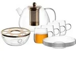 Leonardo Living Tee-Set, Transparent, Glas, Kaffee & Tee, Kannen, Teekannen