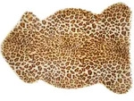 Beliani Kunstfell-Teppich, Braun, Kunststoff, Tiere, Freiform, 60x90 cm,...