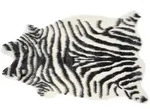 Beliani Kunstfell-Teppich, Schwarz, Kunststoff, Tiere, Freiform, 60x90 cm,...