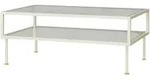 [en.casa] Couchtisch, Creme, Metall, Glas, Rechteckig,Rechteckig, 100x46x50 cm,