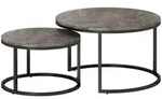 Homcom Couchtisch, Dunkelgrau, Metall, Rund, 78.5x46.5x78.5 cm, Wohnzimmer,